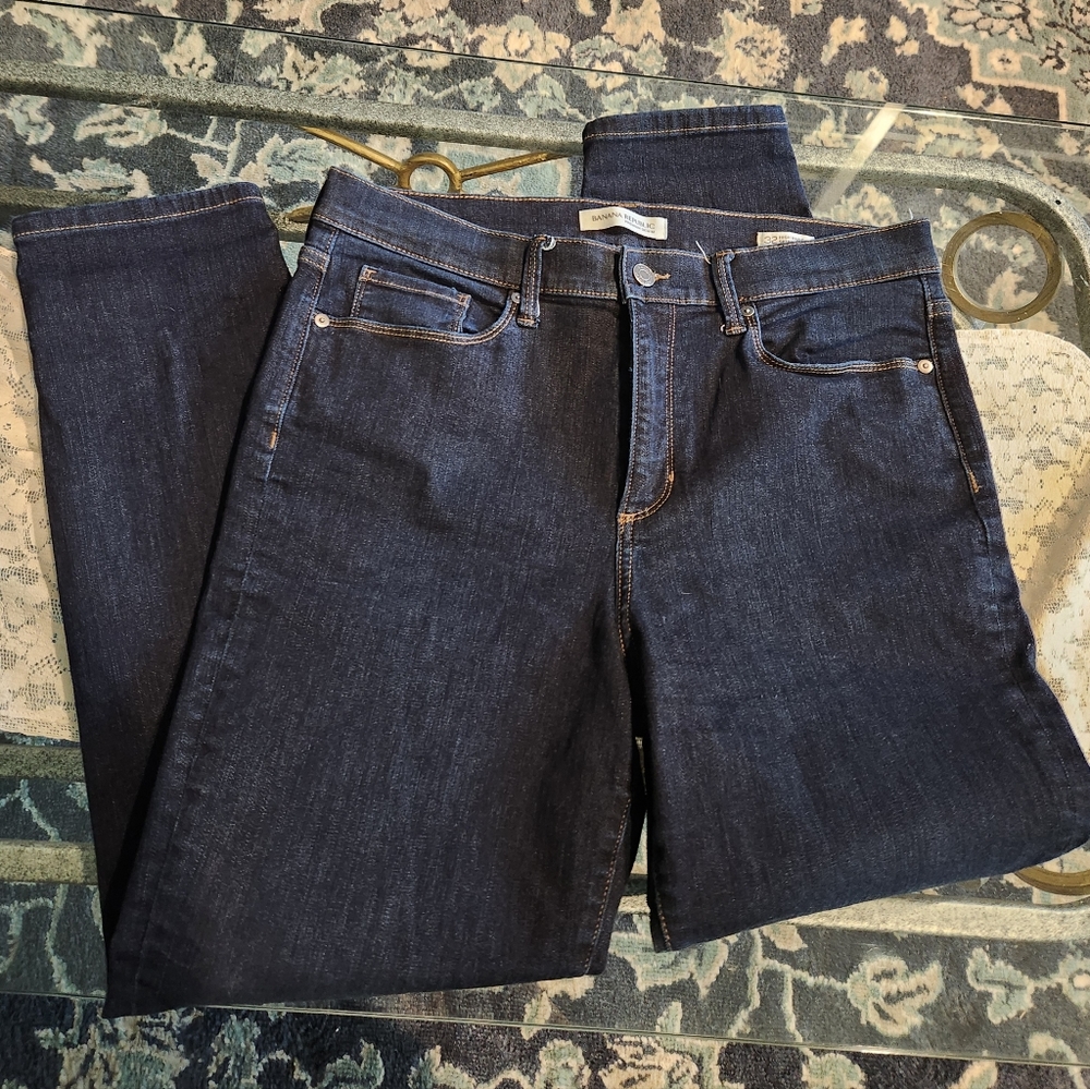 Banana Republic High Waist Skinny Ankle Jeans Sz 32